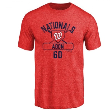 Men's Washington Nationals Joan Adon ＃60 Base Runner T-Shirt - Red