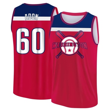 Men's Washington Nationals Joan Adon ＃60 Legend Baseball Tank Top - Red/Navy