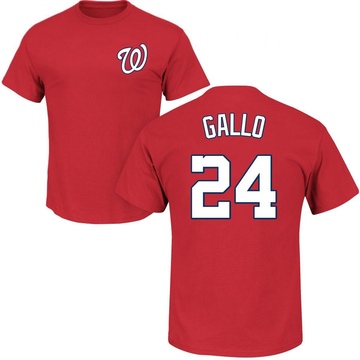 Men's Washington Nationals Joey Gallo ＃24 Roster Name & Number T-Shirt - Red