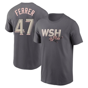 Men's Washington Nationals Jose Ferrer ＃47 2022 City Connect Name & Number T-Shirt - Gray