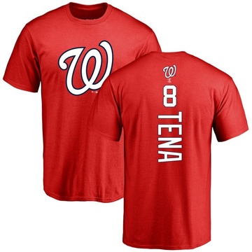 Men's Washington Nationals Jose Tena ＃8 Backer T-Shirt - Red