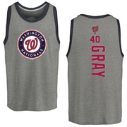 Men's Washington Nationals Josiah Gray ＃40 Backer Tank Top Ash