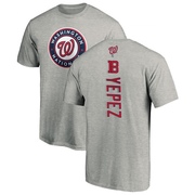 Men's Washington Nationals Juan Yepez ＃18 Backer T-Shirt Ash