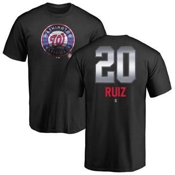 Men's Washington Nationals Keibert Ruiz ＃20 Midnight Mascot T-Shirt - Black