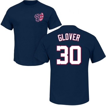 Men's Washington Nationals Koda Glover ＃30 Roster Name & Number T-Shirt - Navy