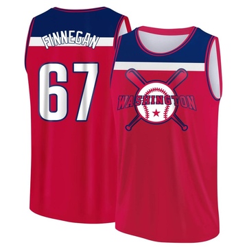 Men's Washington Nationals Kyle Finnegan ＃67 Legend Baseball Tank Top - Red/Navy