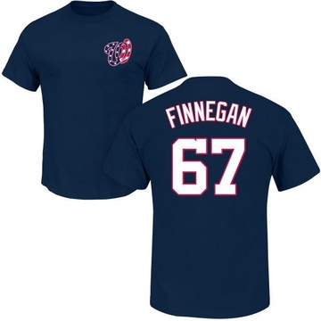 Men's Washington Nationals Kyle Finnegan ＃67 Roster Name & Number T-Shirt - Navy