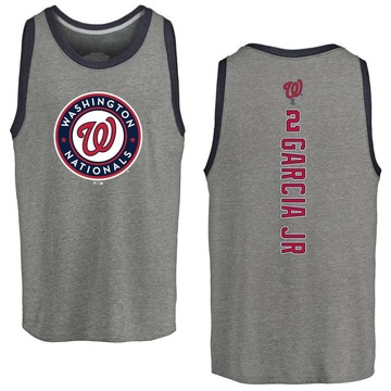 Men's Washington Nationals Luis Garcia Jr. ＃2 Backer Tank Top Ash