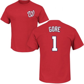 Men's Washington Nationals MacKenzie Gore ＃1 Roster Name & Number T-Shirt - Red