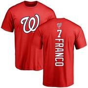 Men's Washington Nationals Maikel Franco ＃7 Backer T-Shirt - Red