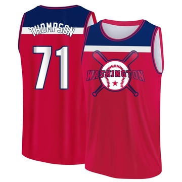 Men's Washington Nationals Mason Thompson ＃71 Legend Baseball Tank Top - Red/Navy