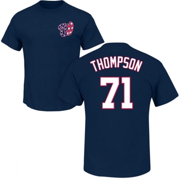 Men's Washington Nationals Mason Thompson ＃71 Roster Name & Number T-Shirt - Navy