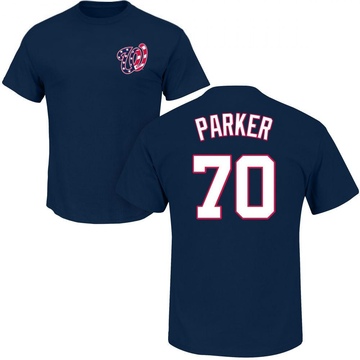 Men's Washington Nationals Mitchell Parker ＃70 Roster Name & Number T-Shirt - Navy