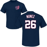 Men's Washington Nationals Nasim Nunez ＃26 Roster Name & Number T-Shirt - Navy