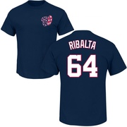 Men's Washington Nationals Orlando Ribalta ＃64 Roster Name & Number T-Shirt - Navy