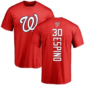 Men's Washington Nationals Paolo Espino ＃30 Backer T-Shirt - Red