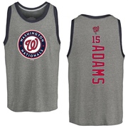 Men's Washington Nationals Riley Adams ＃15 Backer Tank Top Ash