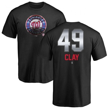 Men's Washington Nationals Sam Clay ＃49 Midnight Mascot T-Shirt - Black