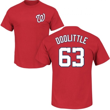 Men's Washington Nationals Sean Doolittle ＃63 Roster Name & Number T-Shirt - Red