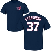 Men's Washington Nationals Stephen Strasburg ＃37 Roster Name & Number T-Shirt - Navy