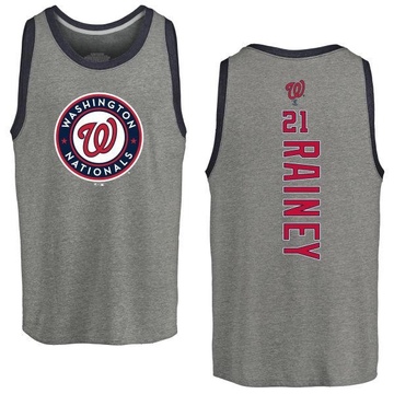 Men's Washington Nationals Tanner Rainey ＃21 Backer Tank Top Ash