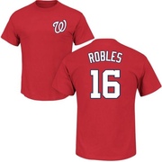 Men's Washington Nationals Victor Robles ＃16 Roster Name & Number T-Shirt - Red