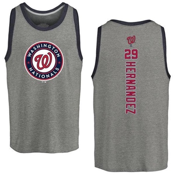 Men's Washington Nationals Yadiel Hernandez ＃29 Backer Tank Top Ash