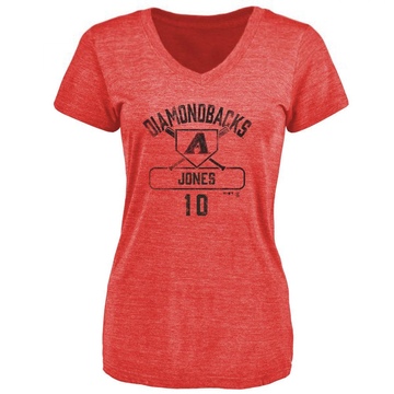 Women's Arizona Diamondbacks Adam Jones ＃10 Base Runner T-Shirt - Red