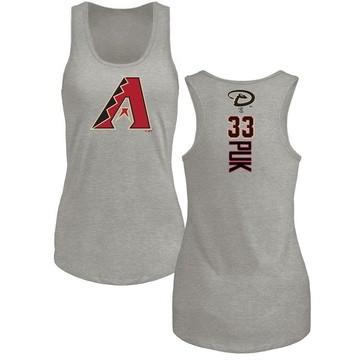 Women's Arizona Diamondbacks A.J. Puk ＃33 Backer Tank Top Ash