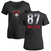 Women's Arizona Diamondbacks Blake Walston ＃87 Midnight Mascot V-Neck T-Shirt - Black