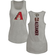 Women's Arizona Diamondbacks Blaze Alexander ＃62 Backer Tank Top Ash