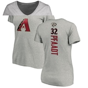 Women's Arizona Diamondbacks Brandon Pfaadt ＃32 Backer Slim Fit T-Shirt Ash