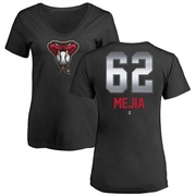 Women's Arizona Diamondbacks Humberto Mejia ＃62 Midnight Mascot V-Neck T-Shirt - Black