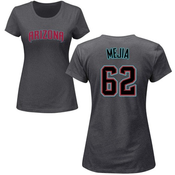 Women's Arizona Diamondbacks Humberto Mejia ＃62 Roster Name & Number T-Shirt - Charcoal