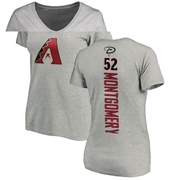 Women's Arizona Diamondbacks Jordan Montgomery ＃52 Backer Slim Fit T-Shirt Ash