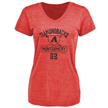 Women's Arizona Diamondbacks Jordan Montgomery ＃52 Base Runner T-Shirt - Red