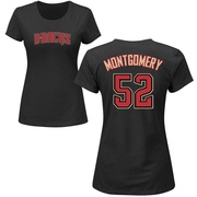 Women's Arizona Diamondbacks Jordan Montgomery ＃52 Roster Name & Number T-Shirt - Black