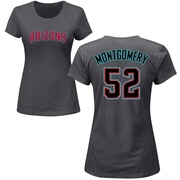 Women's Arizona Diamondbacks Jordan Montgomery ＃52 Roster Name & Number T-Shirt - Charcoal