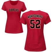 Women's Arizona Diamondbacks Jordan Montgomery ＃52 Roster Name & Number T-Shirt Crimson