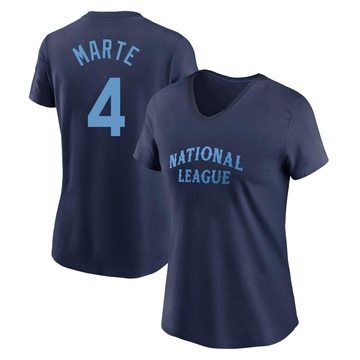 Women's Arizona Diamondbacks Ketel Marte ＃4 Game National League 2024 All-Star Team T-Shirt - Navy