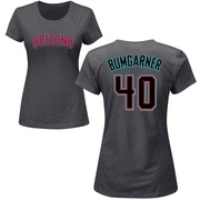 Women's Arizona Diamondbacks Madison Bumgarner ＃40 Roster Name & Number T-Shirt - Charcoal