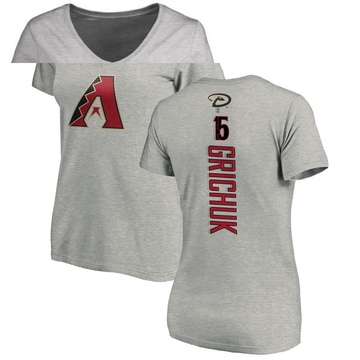 Women's Arizona Diamondbacks Randal Grichuk ＃15 Backer Slim Fit T-Shirt Ash