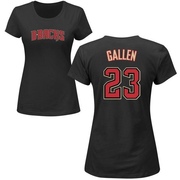 Women's Arizona Diamondbacks Zac Gallen ＃23 Roster Name & Number T-Shirt - Black