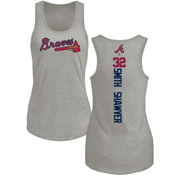 Women's Atlanta Braves AJ Smith-Shawver ＃32 Backer Tank Top Ash