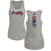 Women's Atlanta Braves Austin Riley ＃27 Backer Tank Top Ash