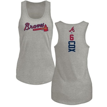 Women's Atlanta Braves Bobby Cox ＃6 Backer Tank Top Ash