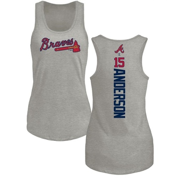 Women's Atlanta Braves Brian Anderson ＃15 Backer Tank Top Ash