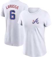 Women's Atlanta Braves Tony Larussa ＃6 2023 City Connect Name & Number T-Shirt - White