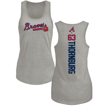 Women's Atlanta Braves Tyler Thornburg ＃63 Backer Tank Top Ash