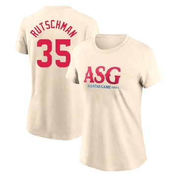 Women's Baltimore Orioles Adley Rutschman ＃35 Game 2024 All-Star Collection Legend T-Shirt - Cream